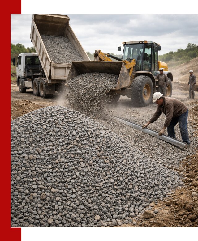 Гравийный щебень фракция 5-20 с доставкой в Каспийске