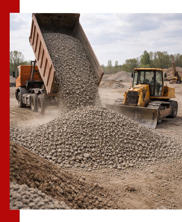 Доставка гравийного щебня фракции 40-70 в Каспийске