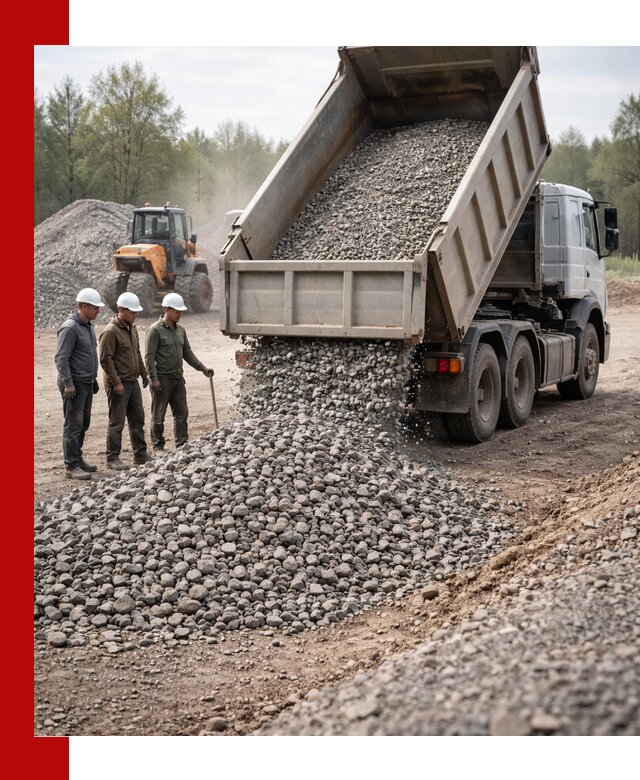 Доставка гравийного щебня фракции 70-120 в Каспийске