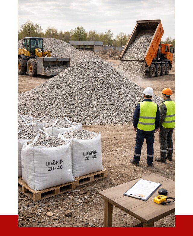 Известняковый щебень 20-40 в Каспийске от 2138 р. ПРОНЕРУДКсп