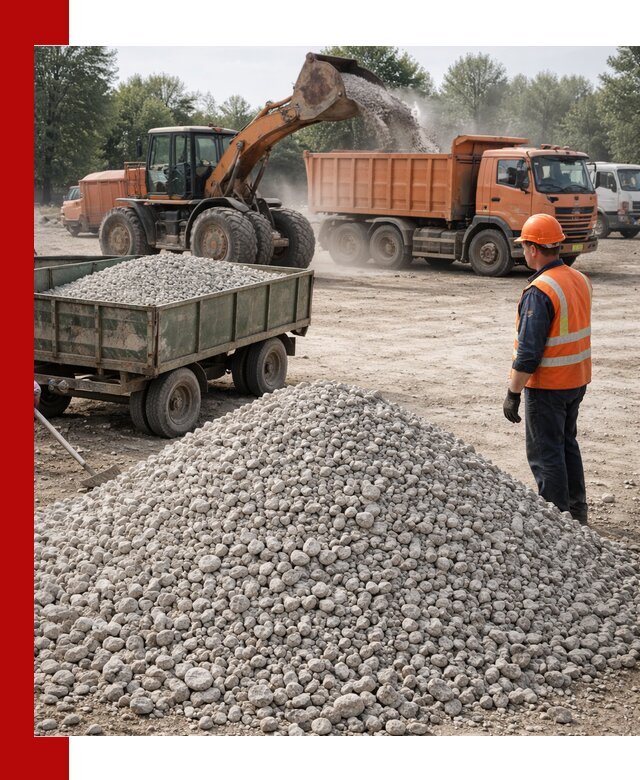 Доставка известнякового щебня фракция 20–40 в Каспийске