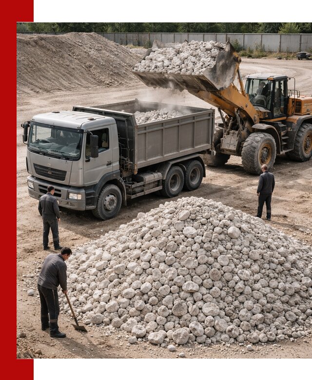 Известняковый щебень фракция 70–150 с доставкой в Каспийске