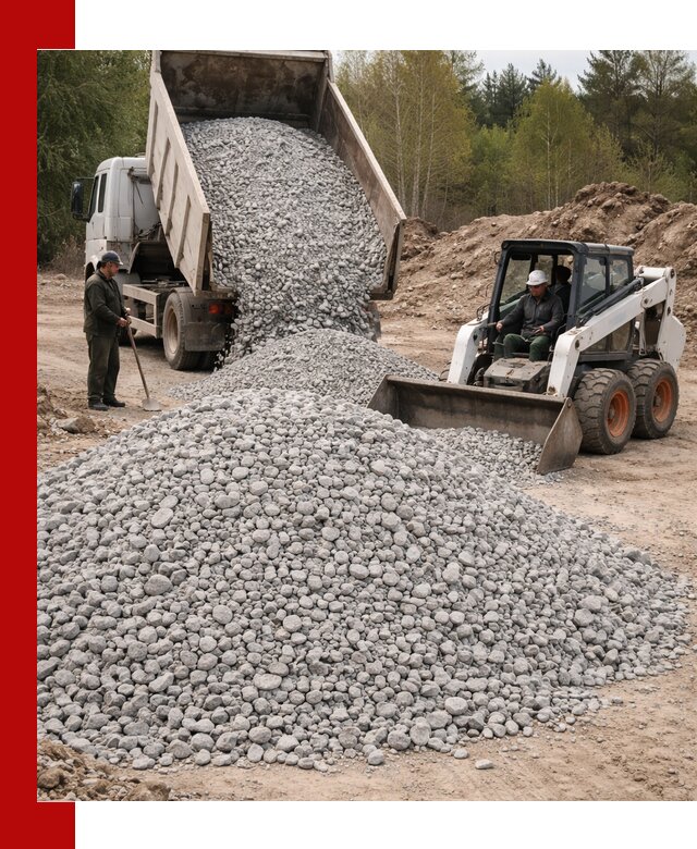 Доставка доломитового щебня в Каспийске напрямую от карьера