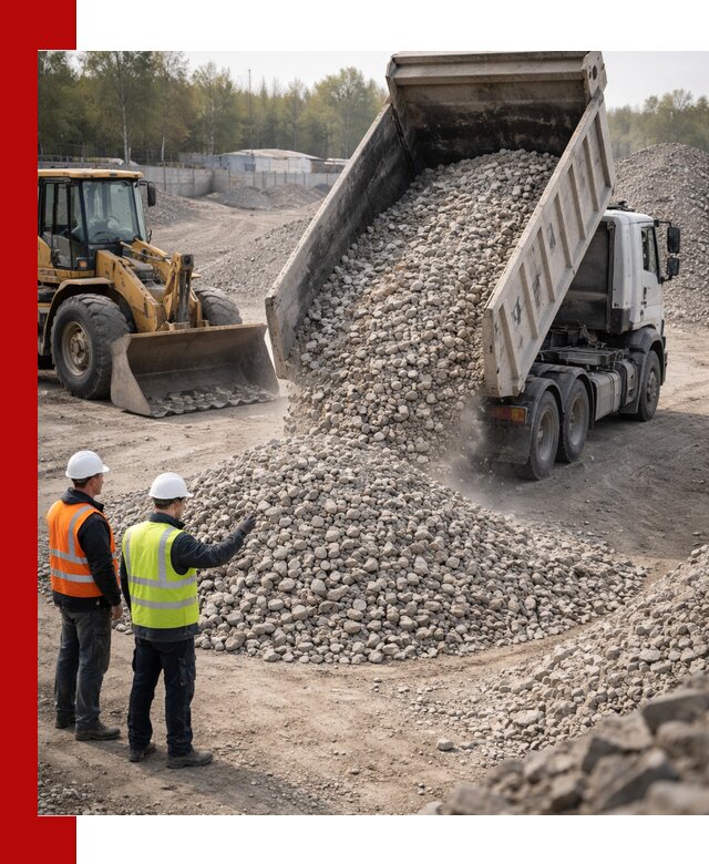 Вторичный щебень фракция 40–70 доставка в Каспийске