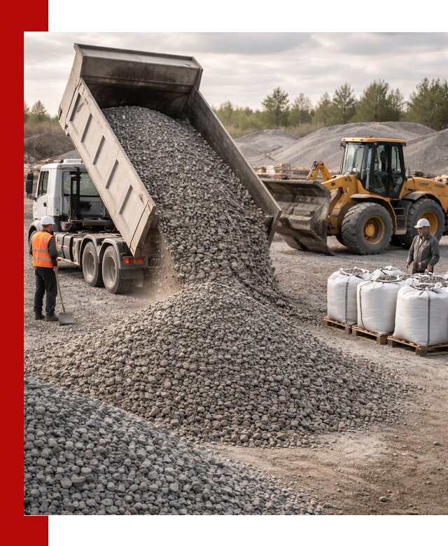 Бетонный щебень фракция 5–20 с доставкой в Каспийске