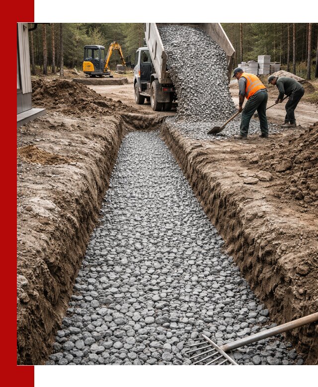 Щебень для дренажа с доставкой в Каспийске высокого качества