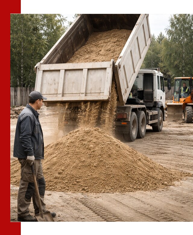 Доставка и продажа песка с разгрузкой в Каспийске