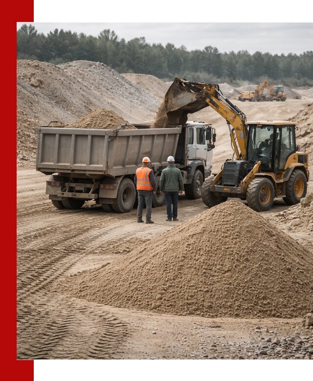 Карьерный среднезернистый песок с доставкой в Каспийске