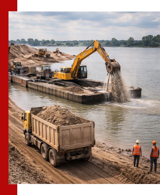 Намывной песок с доставкой в Каспийске оптом и в розницу