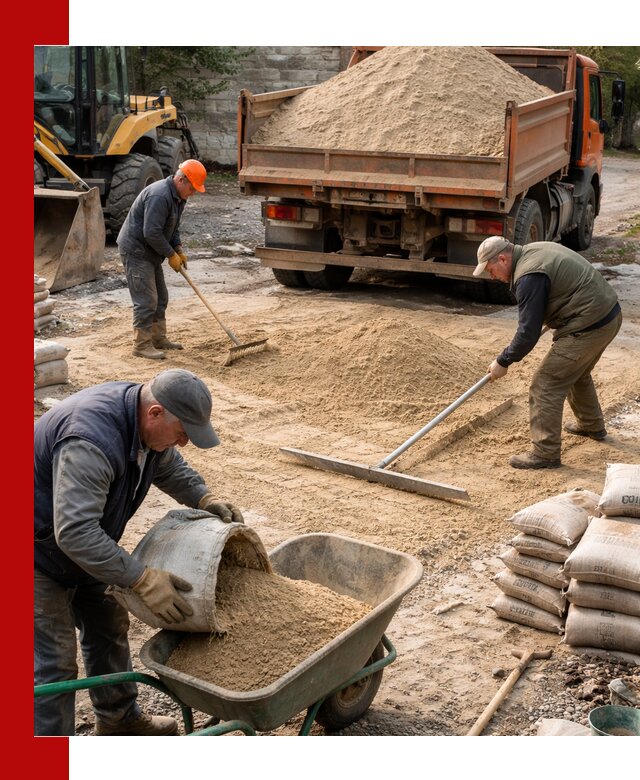 Поставка песка для стяжки в Каспийске с быстрой доставкой