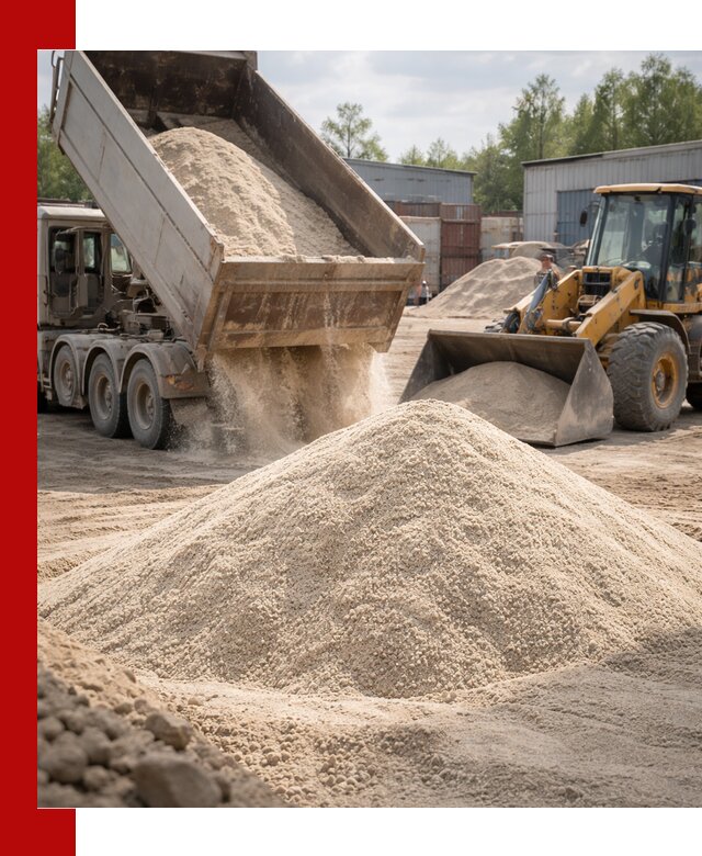 Кварцевый песок с доставкой в Каспийске для строительных работ