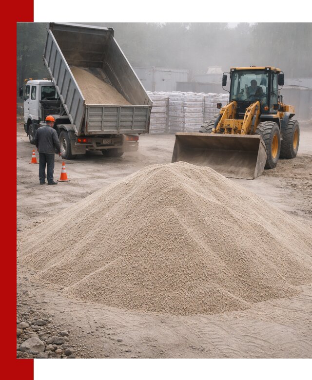 Кварцевый песок фракция 0–8 для стройработ в Каспийске