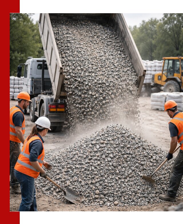 Доставка гравия и камня в Каспийске оптом и в розницу