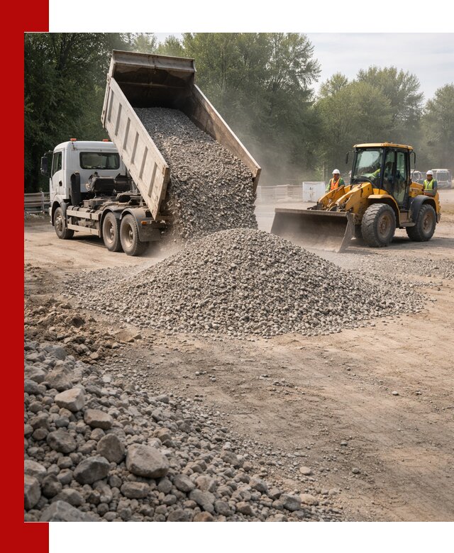 Гравий фракция 5–20 доставка в Каспийске оптом и в розницу