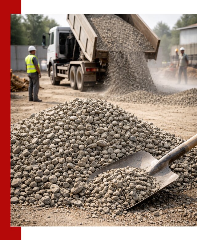 Доставка гравия фракции 20-40 в Каспийске с самосвалами