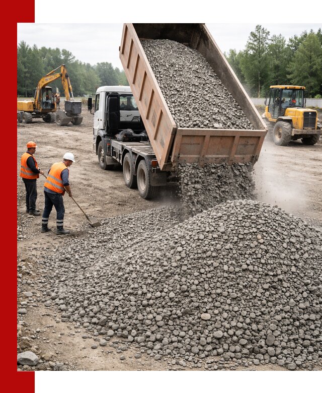 Доставка гравия фракции 40-70 в Каспийске оптом и в розницу