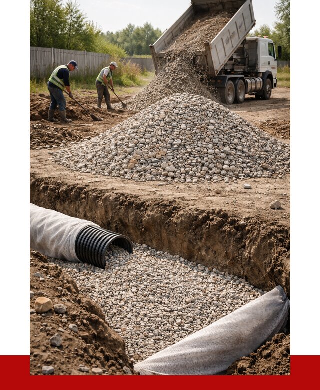 Гравий для дренажа в Каспийске от 2240 р., доставка ПРОНЕРУДКсп