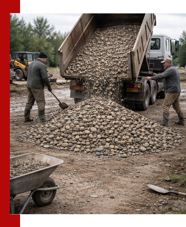 Доставка гальки речной оптом и в розницу в Каспийске