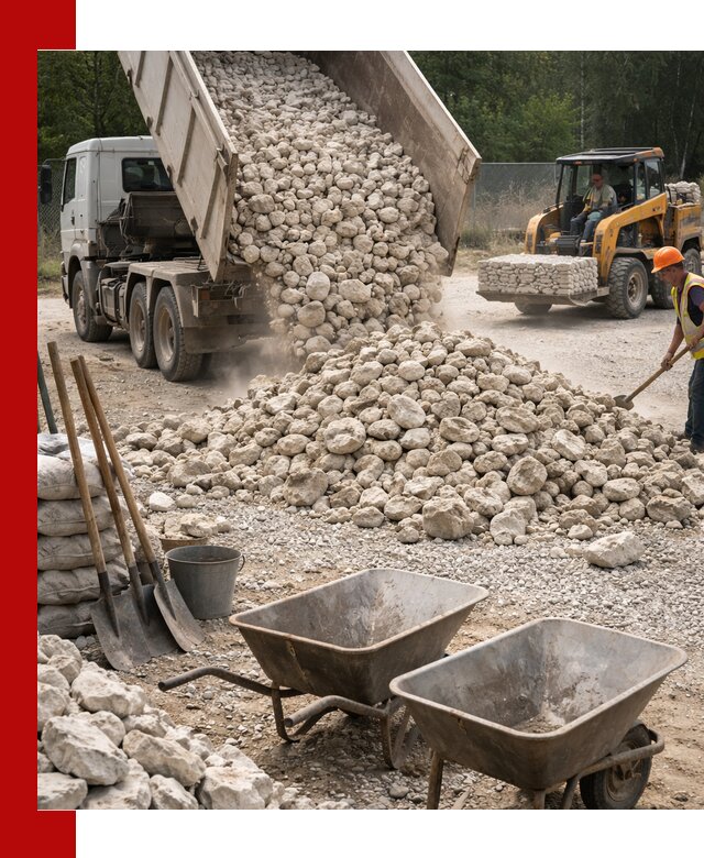 Доставка и продажа бутового известнякового камня в Каспийске