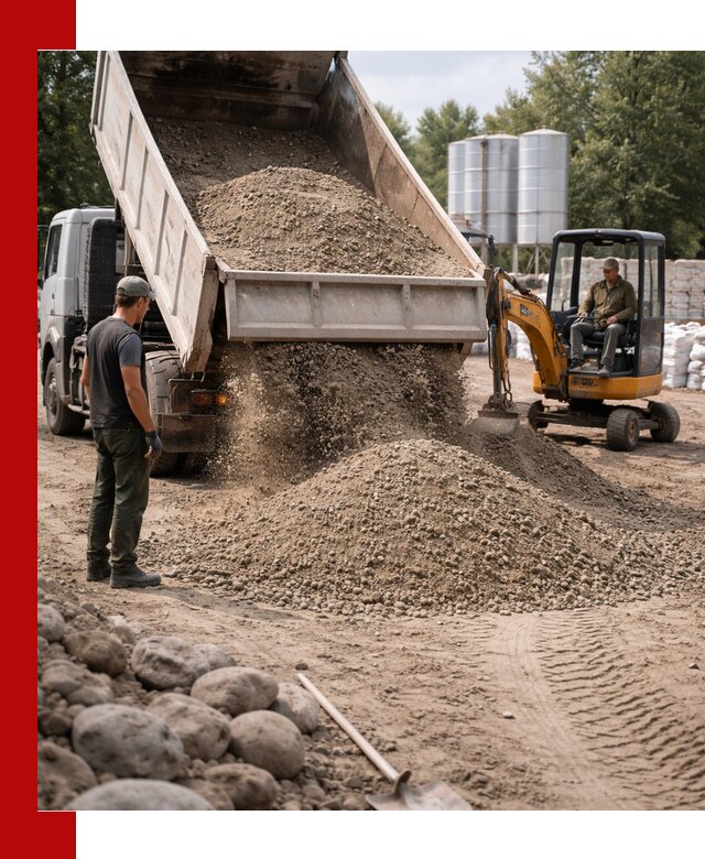 Доставка ПГС С3 в Каспийске самосвалами и миксерами