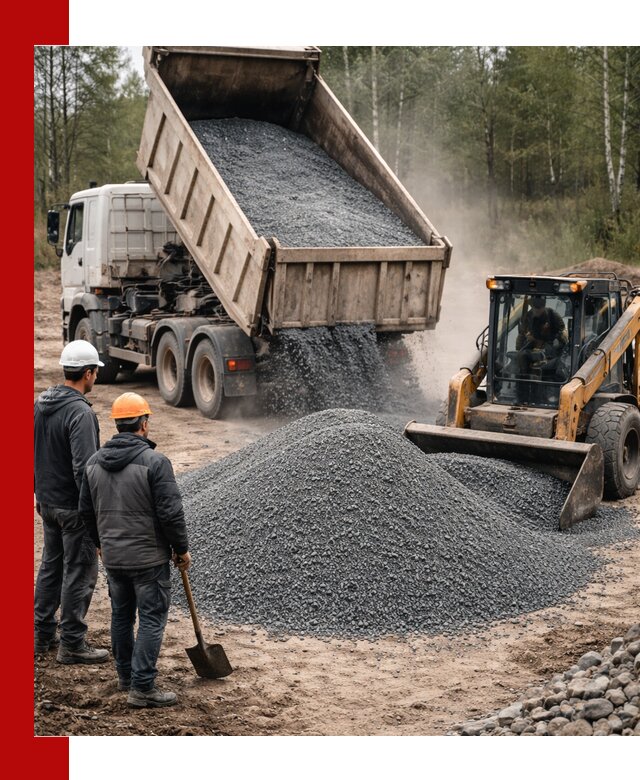 Гранитный отсев 0-5 с доставкой и разгрузкой в Каспийске