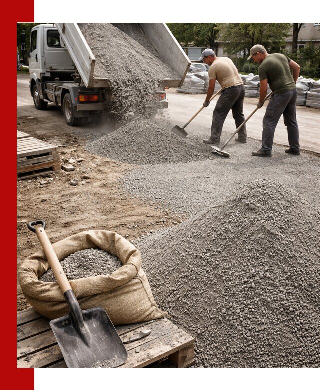 Отсев для тротуарной плитки в Каспийске — доставка и укладка