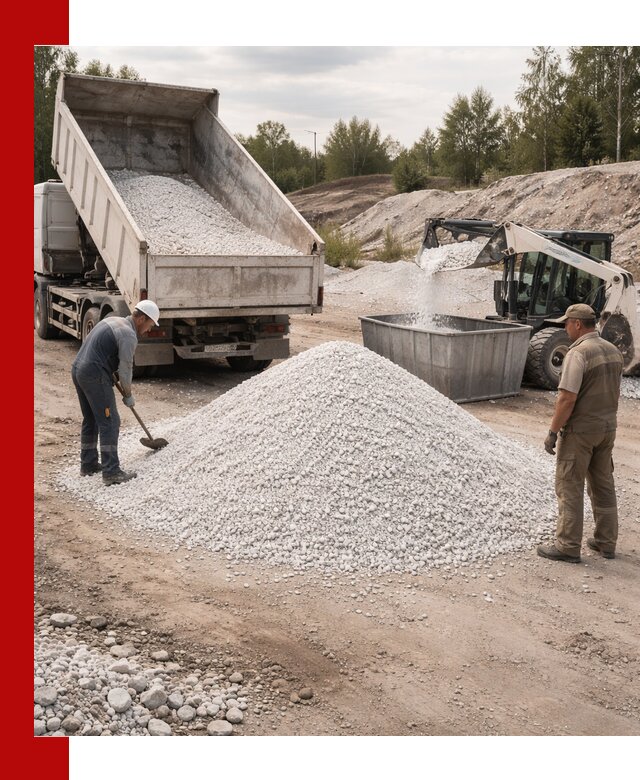 Доставка и продажа белой мраморной крошки в Каспийске