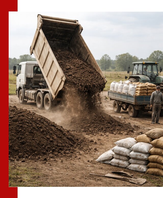 Доставка грунта и удобрений оптом в Каспийске для сельхоз и строительства