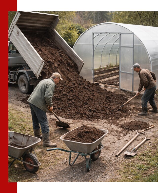 Грунт для теплицы с доставкой в Каспийске — плодородный субстрат под растения