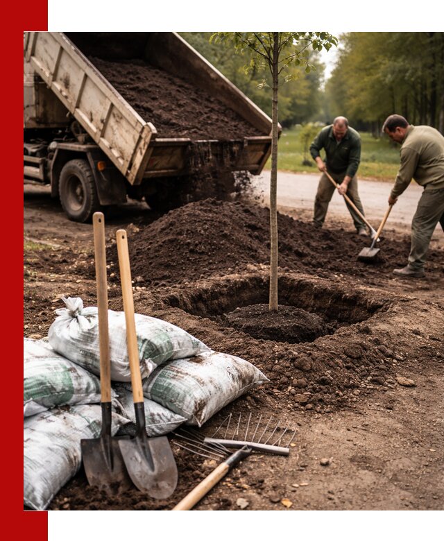 Грунт для посадки деревьев в Каспийске — доставка и подготовка почвы