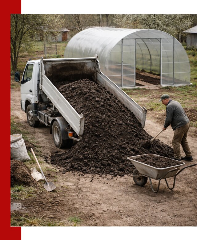 Чернозем для теплицы с доставкой в Каспийске