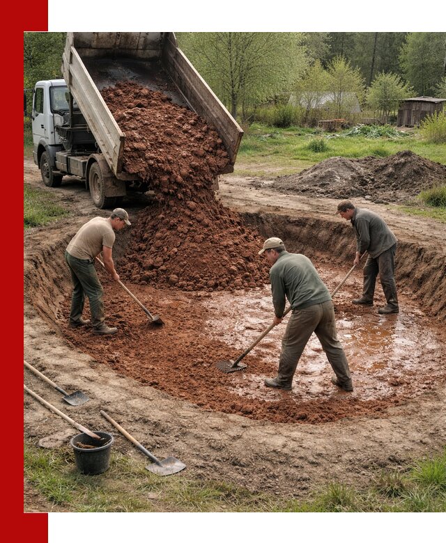 Купить качественную глину для пруда в Каспийске