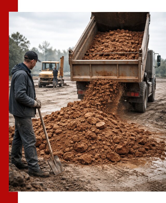 Глина для засыпки в Каспийске с доставкой самосвалами