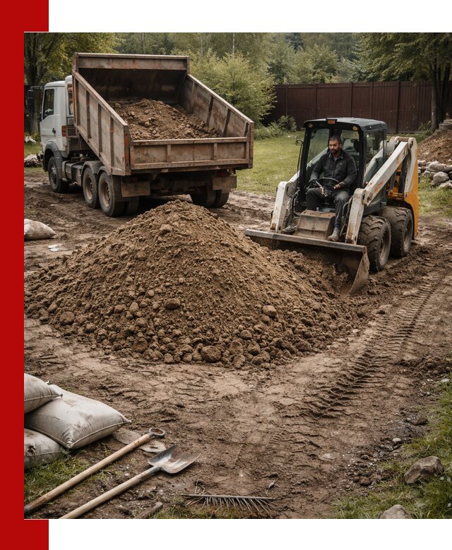 Суглинок для планировки участков в Каспийске с доставкой и выгрузкой