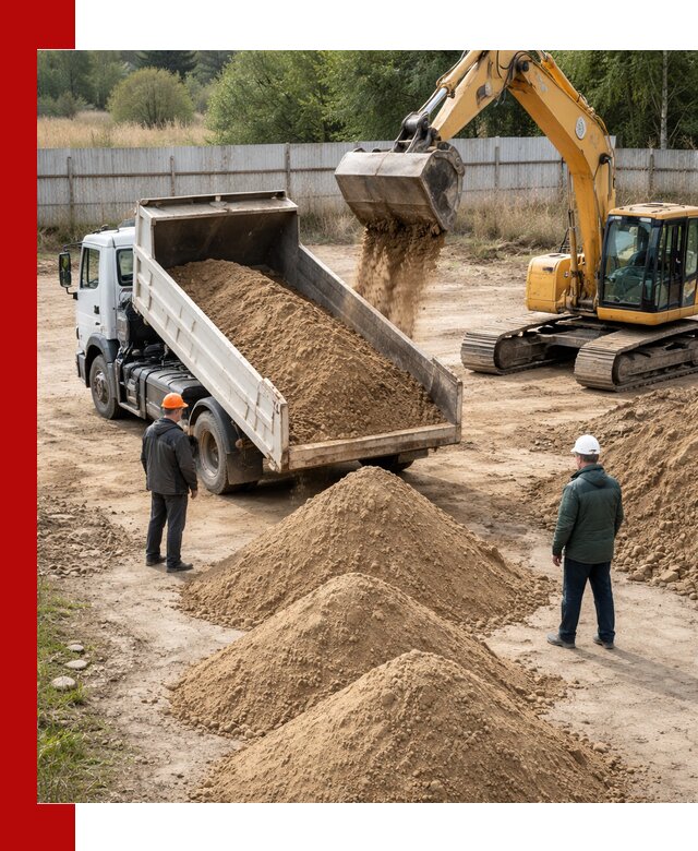 Доставка супеси вагонными и автопартиями в Каспийске