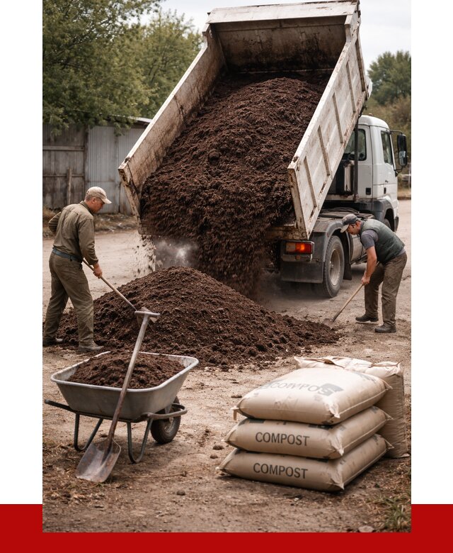 Купить компост в Каспийске от 4276 р. за куб с доставкой | ПРОНЕРУДКсп