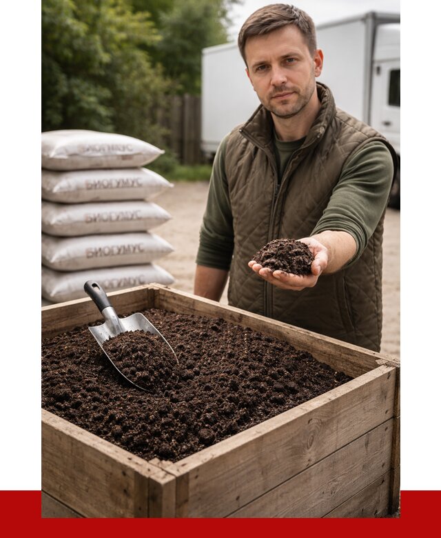 Купить биогумус в Каспийске с доставкой от 8654 р. за куб | ПРОНЕРУДКсп