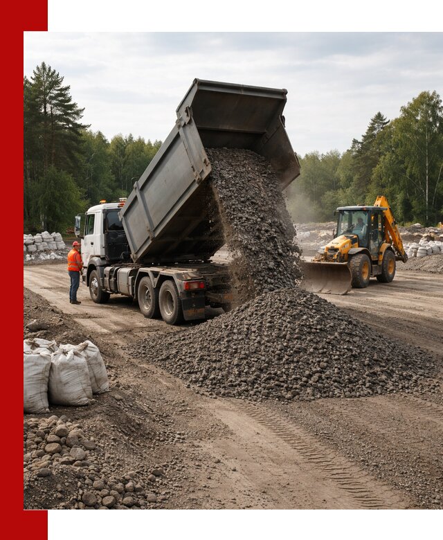 Доставка дробленого асфальта в Каспийске для дорожных работ