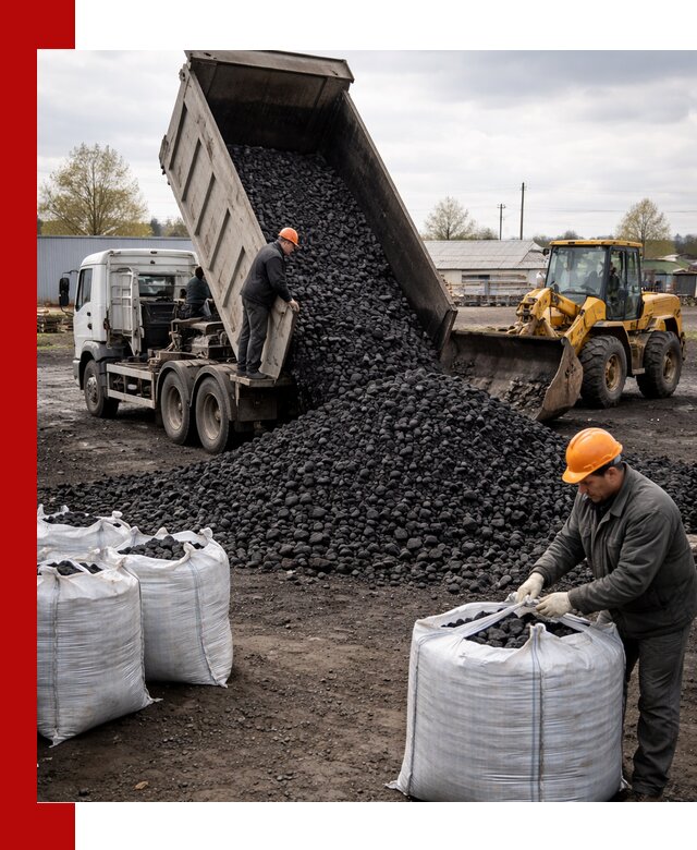 Доставка каменного угля в Каспийске оптом и в розницу