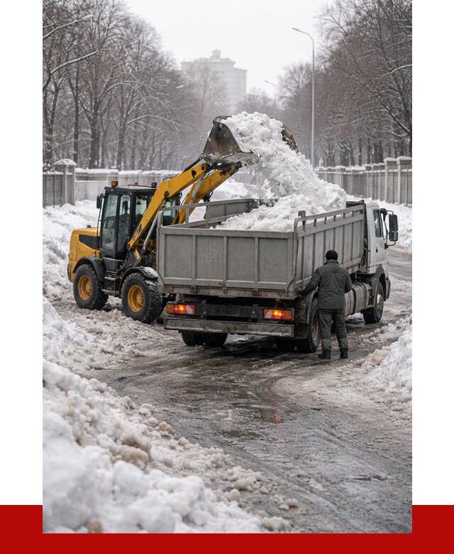 Вывоз снега с погрузкой в Каспийске от 3563 р. ПРОНЕРУДКсп