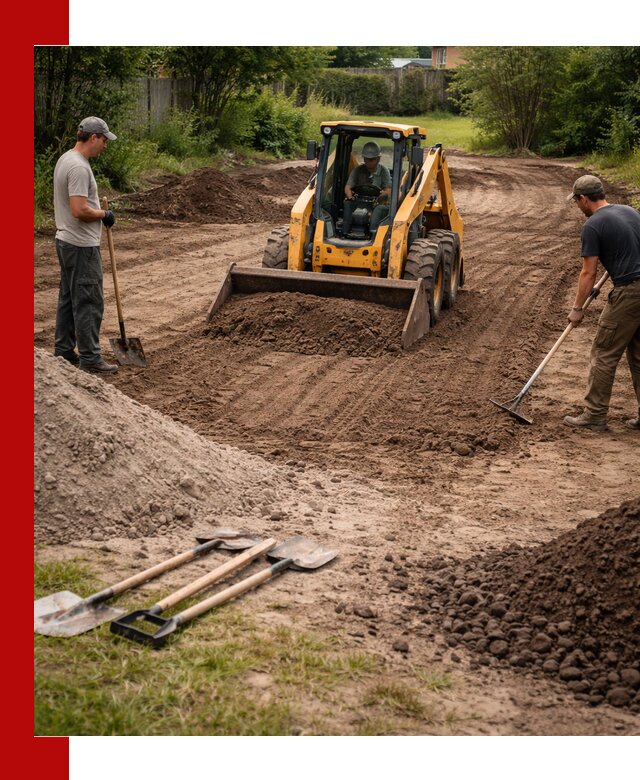 Планировка участка грунтом с вывозом и доставкой в Каспийске