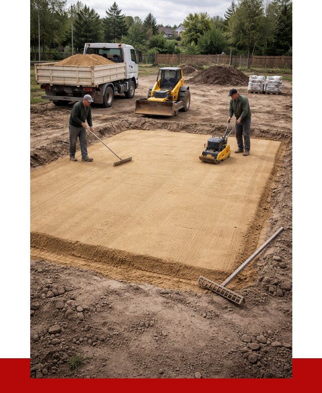 Устройство песчаной подушки в Каспийске от 4581 р. ПРОНЕРУДКсп