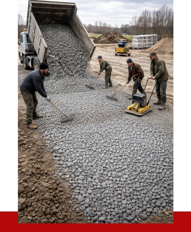 Устройство щебеночной подушки в Каспийске от 4581 р. ПРОНЕРУДКсп